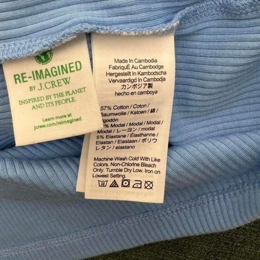 J.Crew Ribbed Baby Blue Tee - Picture 3 of 4